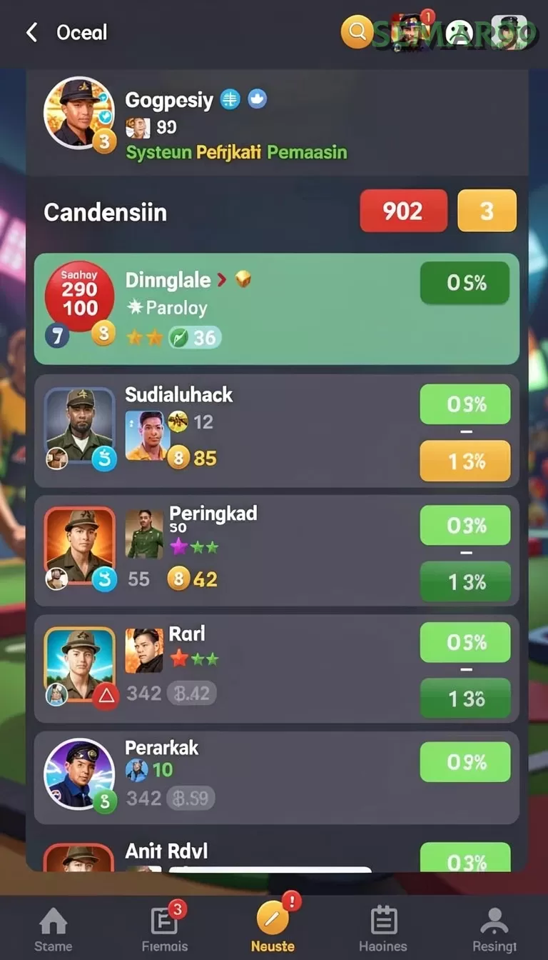 Cuplikan layar KM777 — aktivitas