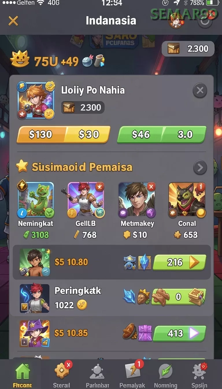 Cuplikan layar KITAWD — menu navigasi