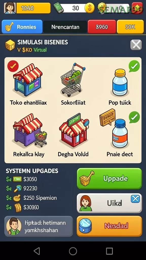 Cuplikan layar F7F7 — menu navigasi